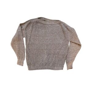 Vintage 90s Crochet Sweater Women's MED Effortless Vintage Grandma Cottage BOHO